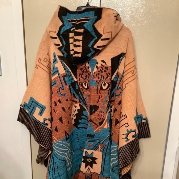 Chekanka Unisex Balam Poncho / Cape Multicolor One Size Fits All​​​​​​ - Picture 10 of 15